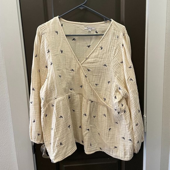 Madewell Bow Blouse - Picture 2 of 5